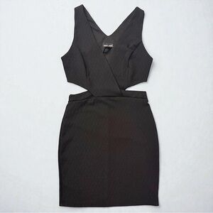 Wet Seal Side Cut-Out LBD Sleeveless Black Mini Dress - Size Small